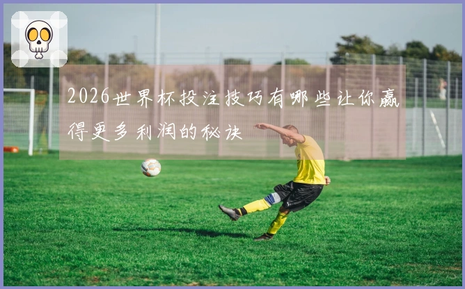 2026世界杯投注技巧有哪些让你赢得更多利润的秘诀